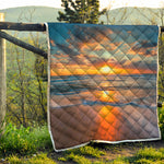 Sunrise Wave Print Quilt