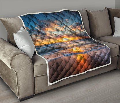 Sunrise Wave Print Quilt
