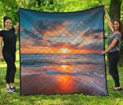 Sunrise Wave Print Quilt