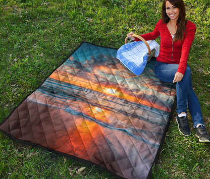 Sunrise Wave Print Quilt