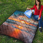 Sunrise Wave Print Quilt