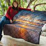 Sunrise Wave Print Quilt
