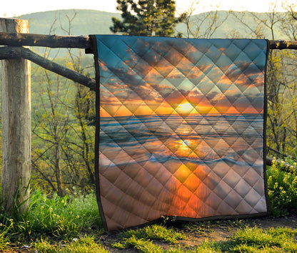 Sunrise Wave Print Quilt