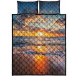 Sunrise Wave Print Quilt Bed Set