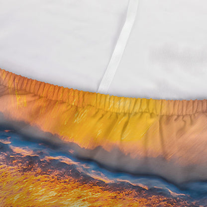Sunrise Wave Print Sofa Cover