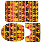 Sunset African Tribal Pattern Print 3 Piece Bath Mat Set