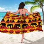 Sunset African Tribal Pattern Print Beach Sarong Wrap