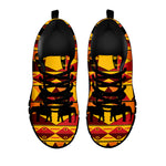 Sunset African Tribal Pattern Print Black Sneakers