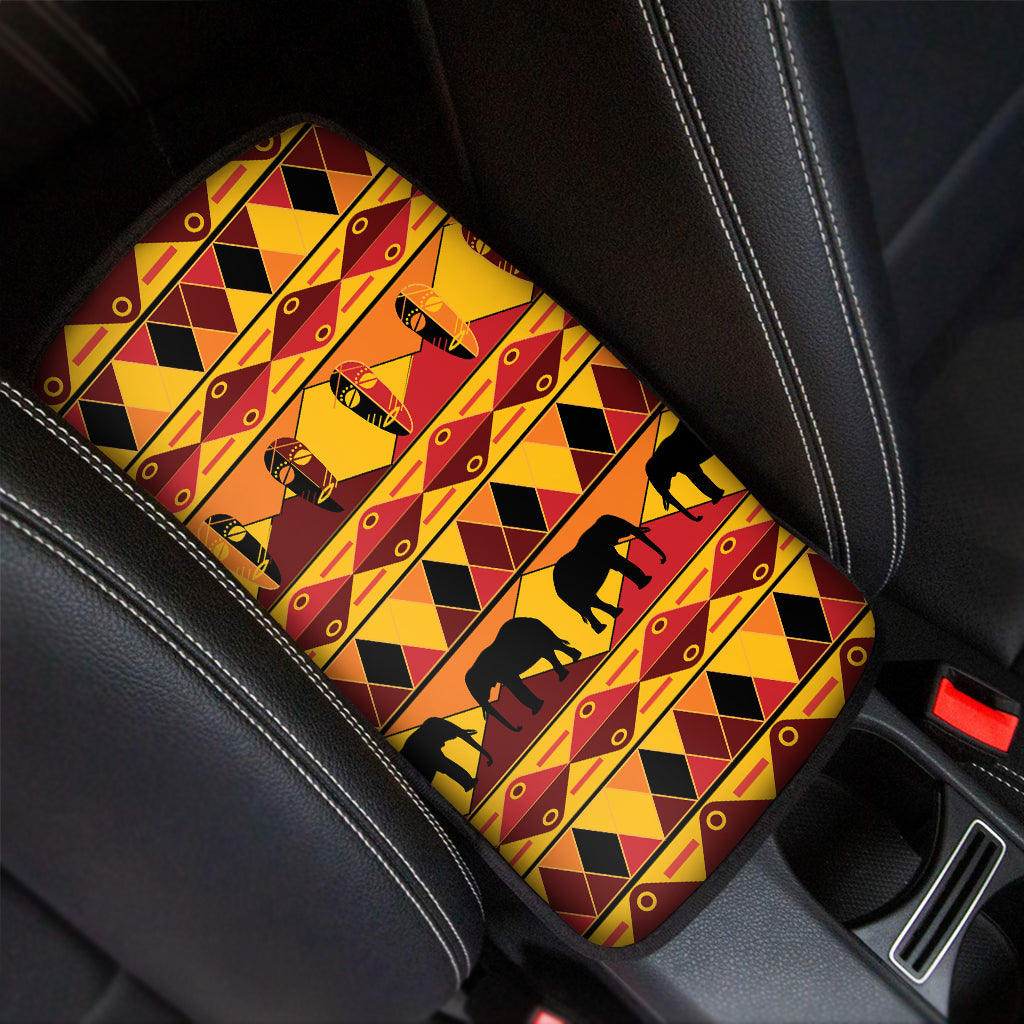 Sunset African Tribal Pattern Print Car Center Console Cover