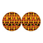 Sunset African Tribal Pattern Print Car Coasters