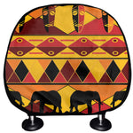 Sunset African Tribal Pattern Print Car Headrest Covers