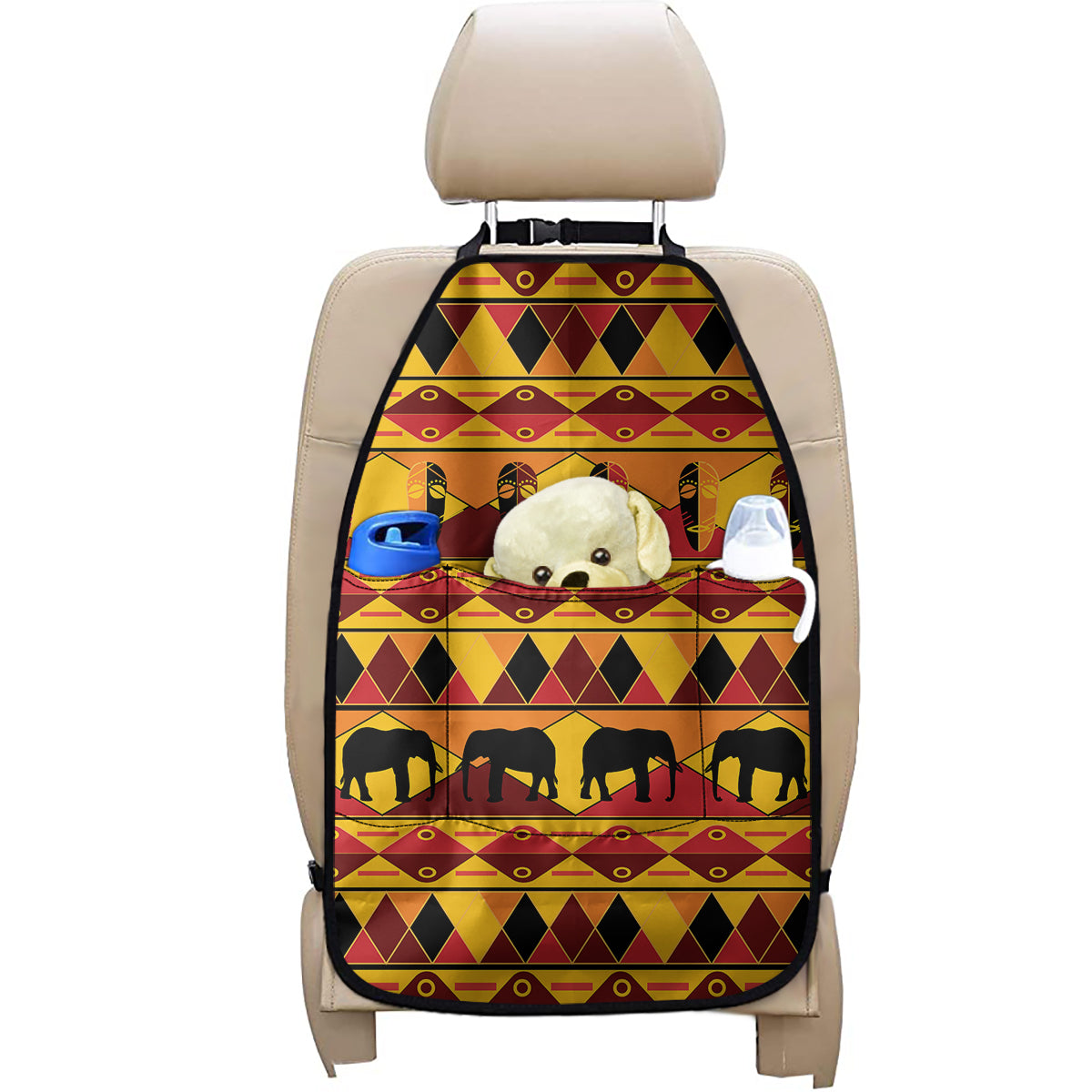 Sunset African Tribal Pattern Print Car Seat Organizers