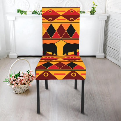 Sunset African Tribal Pattern Print Dining Chair Slipcover
