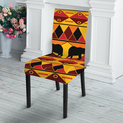 Sunset African Tribal Pattern Print Dining Chair Slipcover