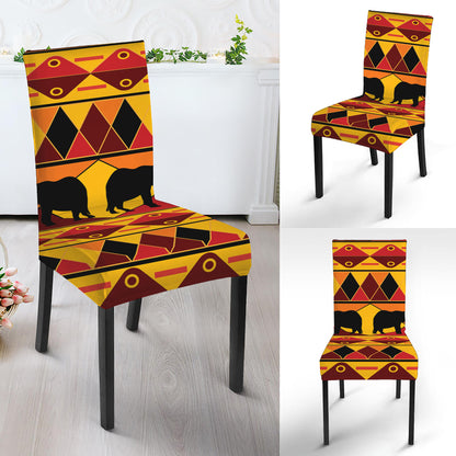 Sunset African Tribal Pattern Print Dining Chair Slipcover