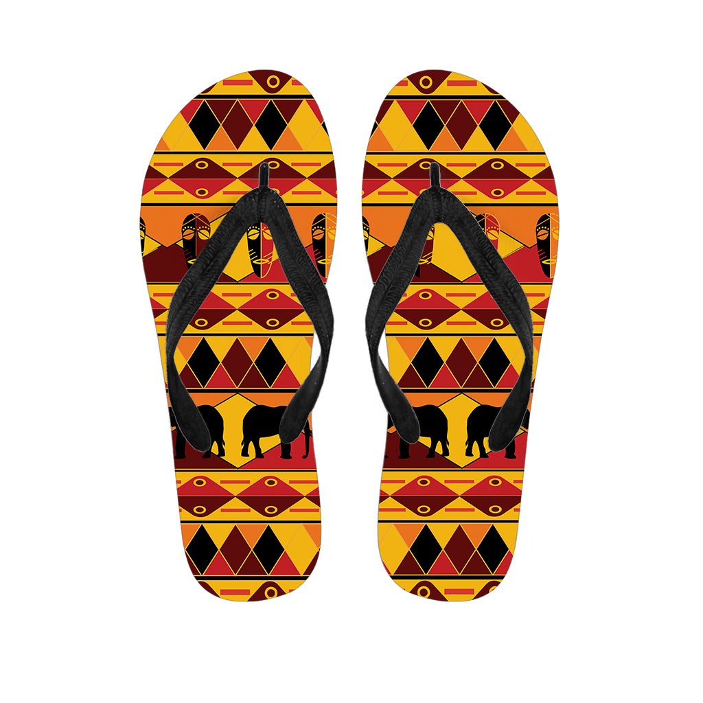 Sunset African Tribal Pattern Print Flip Flops
