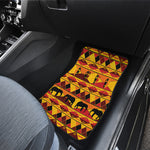 Sunset African Tribal Pattern Print Front Car Floor Mats