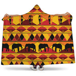 Sunset African Tribal Pattern Print Hooded Blanket
