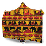 Sunset African Tribal Pattern Print Hooded Blanket