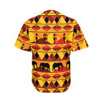 Sunset African Tribal Pattern Print Men's Baseball Jersey