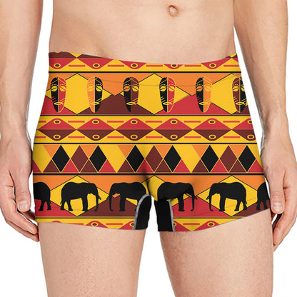 Sunset African Tribal Pattern Print Men's Boxer Briefs