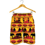 Sunset African Tribal Pattern Print Men's Shorts