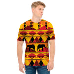 Sunset African Tribal Pattern Print Men's T-Shirt