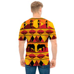 Sunset African Tribal Pattern Print Men's T-Shirt