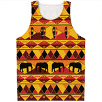 Sunset African Tribal Pattern Print Men's Tank Top