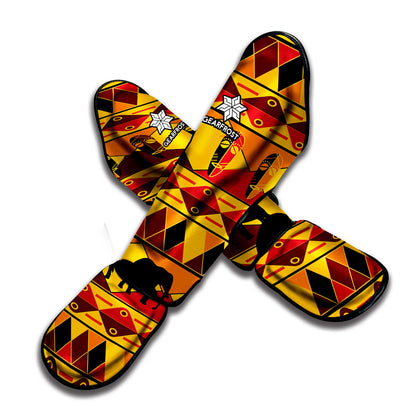 Sunset African Tribal Pattern Print Muay Thai Shin Guard