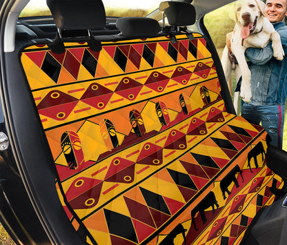 Sunset African Tribal Pattern Print Pet Car Back Seat Cover