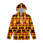 Sunset African Tribal Pattern Print Pullover Hoodie