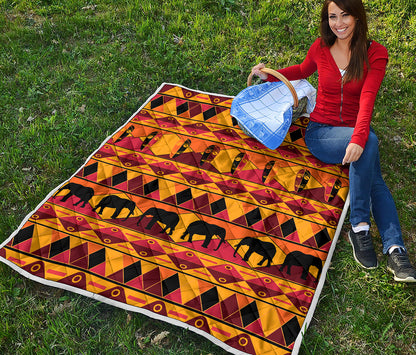 Sunset African Tribal Pattern Print Quilt