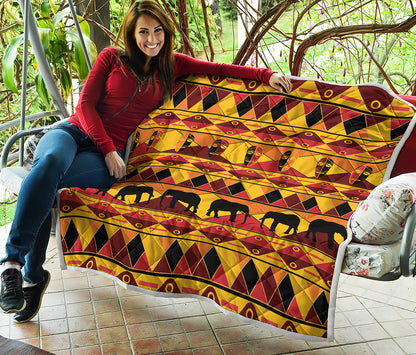 Sunset African Tribal Pattern Print Quilt