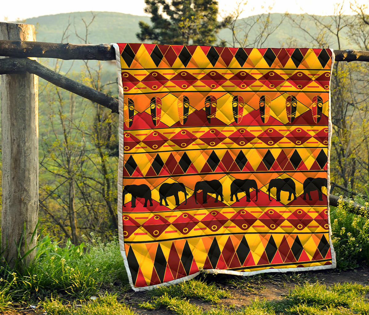 Sunset African Tribal Pattern Print Quilt