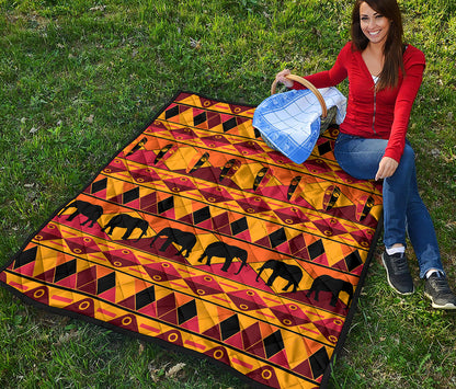 Sunset African Tribal Pattern Print Quilt