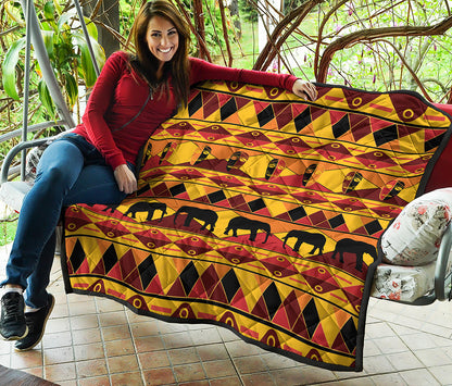 Sunset African Tribal Pattern Print Quilt