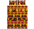 Sunset African Tribal Pattern Print Quilt Bed Set