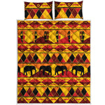 Sunset African Tribal Pattern Print Quilt Bed Set