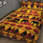 Sunset African Tribal Pattern Print Quilt Bed Set