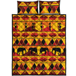 Sunset African Tribal Pattern Print Quilt Bed Set