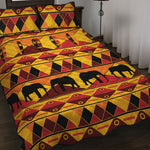 Sunset African Tribal Pattern Print Quilt Bed Set