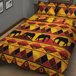 Sunset African Tribal Pattern Print Quilt Bed Set