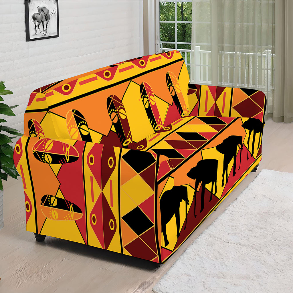Sunset African Tribal Pattern Print Sofa Cover