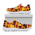 Sunset African Tribal Pattern Print White Running Shoes