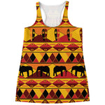 Sunset African Tribal Pattern Print Women's Racerback Tank Top