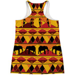 Sunset African Tribal Pattern Print Women's Racerback Tank Top