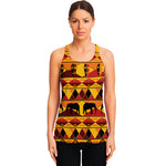 Sunset African Tribal Pattern Print Women's Racerback Tank Top