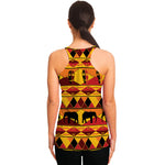 Sunset African Tribal Pattern Print Women's Racerback Tank Top
