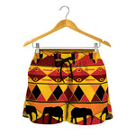 Sunset African Tribal Pattern Print Women's Shorts